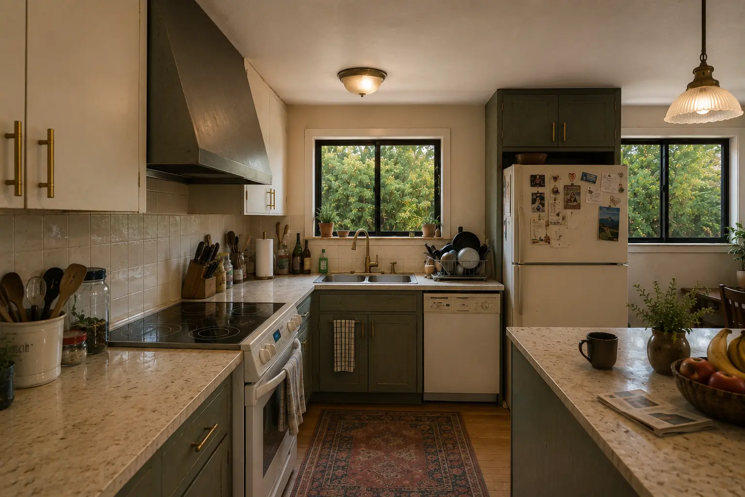 Old dated kitchen before remodeling